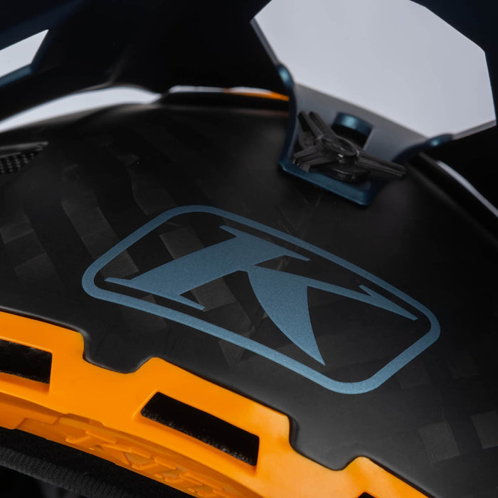Klim F3 Carbon Helmet ECE - DNA Sunrise - Petrol, view 17