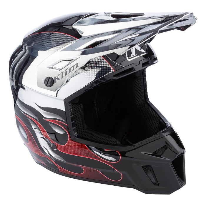 Klim F3 Carbon Helmet ECE - Non-Current - Scorched Chrome, view 7