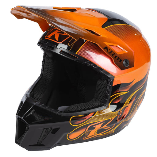 Klim F3 Carbon Helmet ECE - Scorched Sunrise, front view