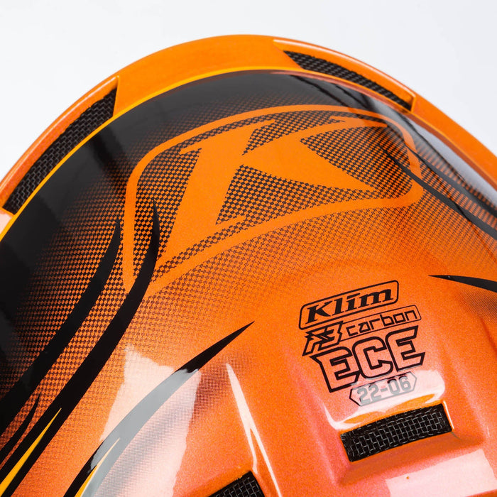 Klim F3 Carbon Helmet ECE - Scorched Sunrise, view 14