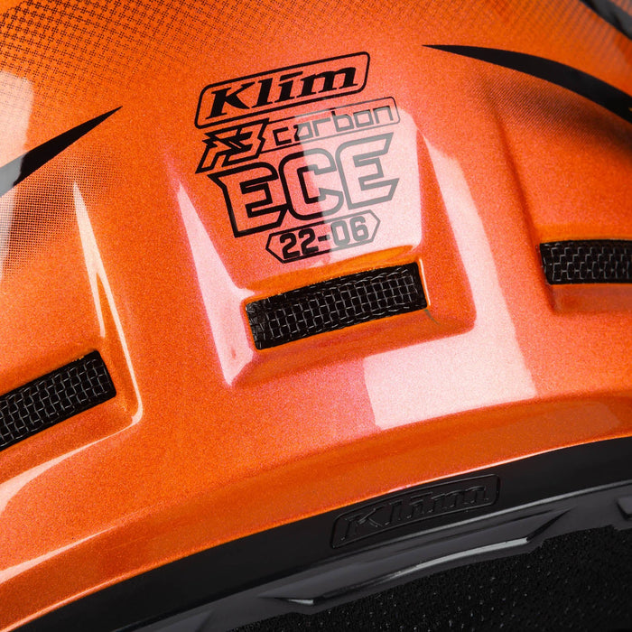 Klim F3 Carbon Helmet ECE - Scorched Sunrise, view 15