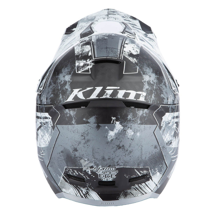 Klim F3 Carbon Helmet ECE - Non-Current - Unruly Black - White, view 6