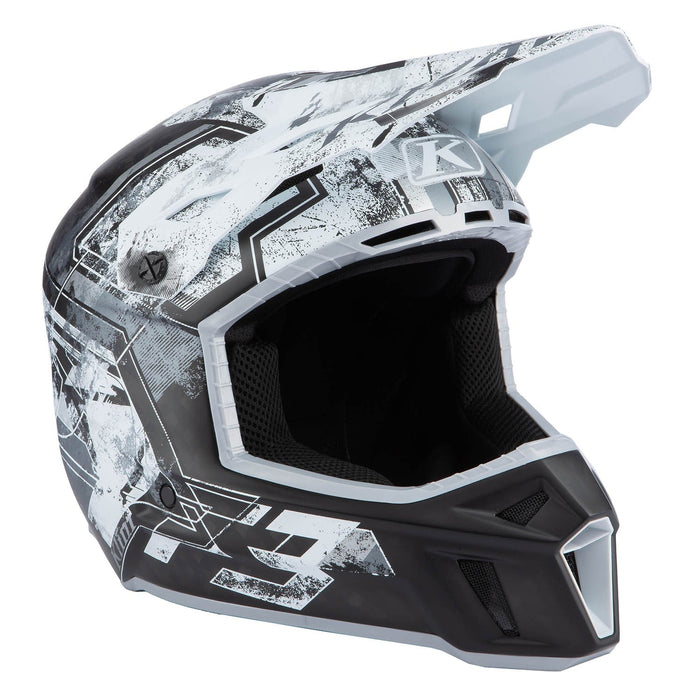 Klim F3 Carbon Helmet ECE - Non-Current - Unruly Black - White, view 7