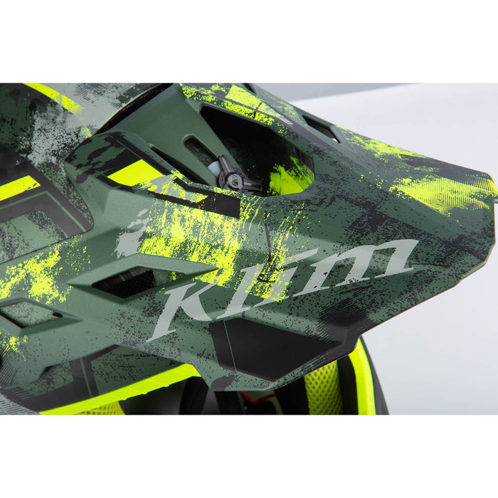 Klim F3 Carbon Helmet ECE - Non-Current - Unruly Kombu Green - Hi-Vis, view 10
