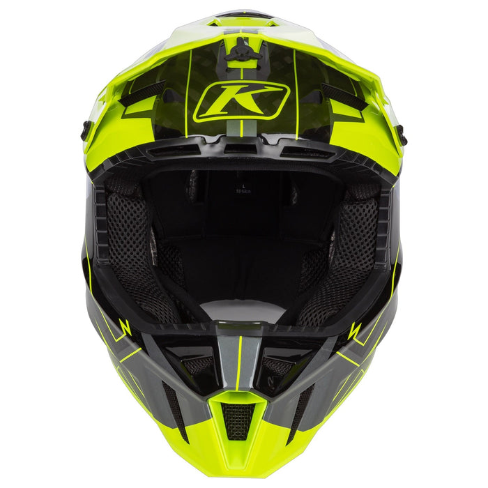 Klim F3 Carbon Helmet ECE - Non-Current - Velocity Black - Hi-Vis, view 5