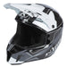 Klim F3 Carbon Helmet ECE - Velocity Black - White, front view