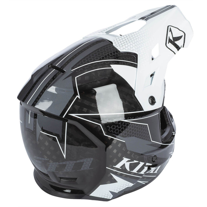 Klim F3 Carbon Helmet ECE - Velocity Black - White, view 2
