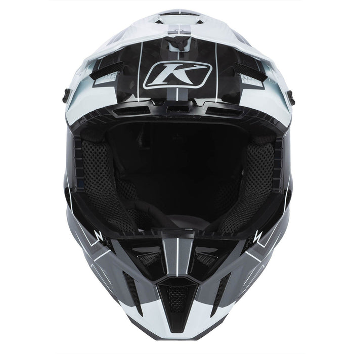 Klim F3 Carbon Helmet ECE - Velocity Black - White, view 5