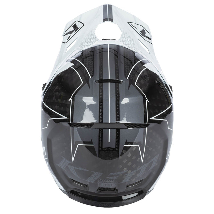 Klim F3 Carbon Helmet ECE - Velocity Black - White, view 6