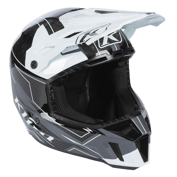 Klim F3 Carbon Helmet ECE - Velocity Black - White, view 7