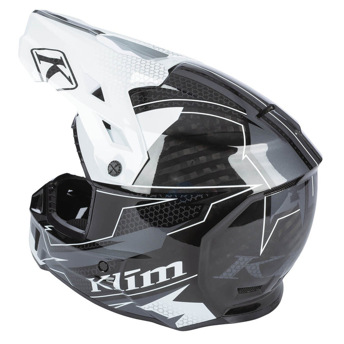 Klim F3 Carbon Helmet ECE - Velocity Black - White, view 8