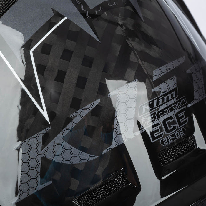 Klim F3 Carbon Helmet ECE - Velocity Black - White, view 10
