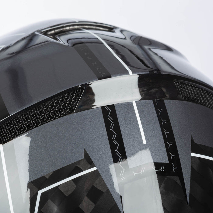 Klim F3 Carbon Helmet ECE - Velocity Black - White, view 12