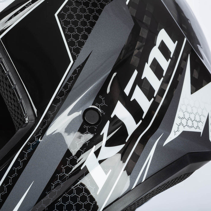 Klim F3 Carbon Helmet ECE - Velocity Black - White, view 14