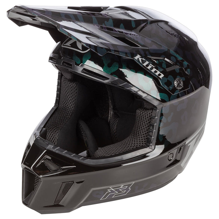 Klim F3 Carbon Helmet ECE - Non-Current - Wild - Chameleon, front view
