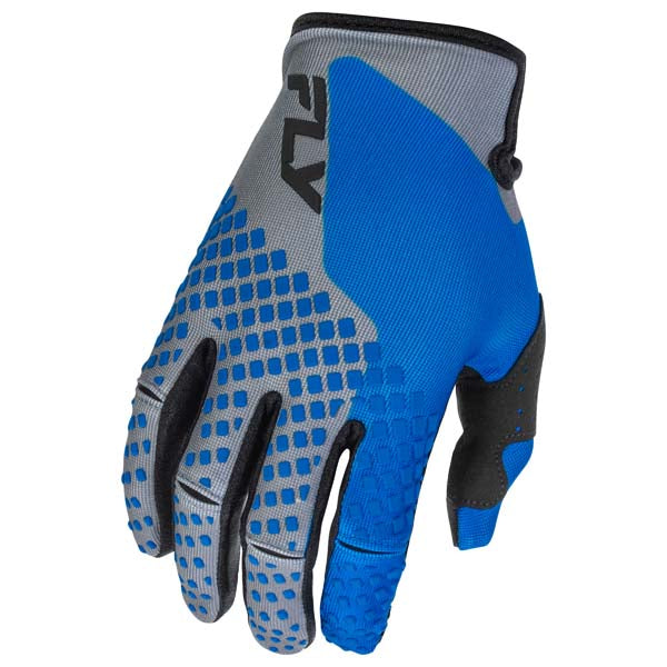 Fly Racing Youth Kinetic Gloves - Blue/Grey/Black