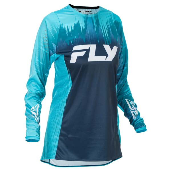 Fly Racing Womens Lite Jersey - Aqua/Navy/White