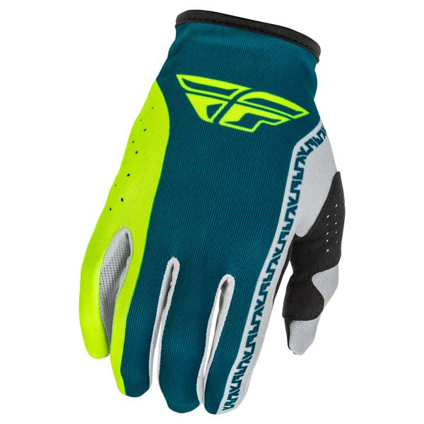 Fly Racing Youth Lite LE Gloves - Grey/Lime/Teal