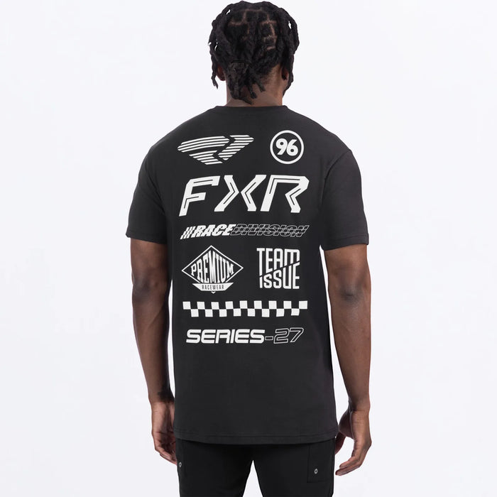 FXR Mens Pedigree Premium T-Shirt - Black/White, view 2