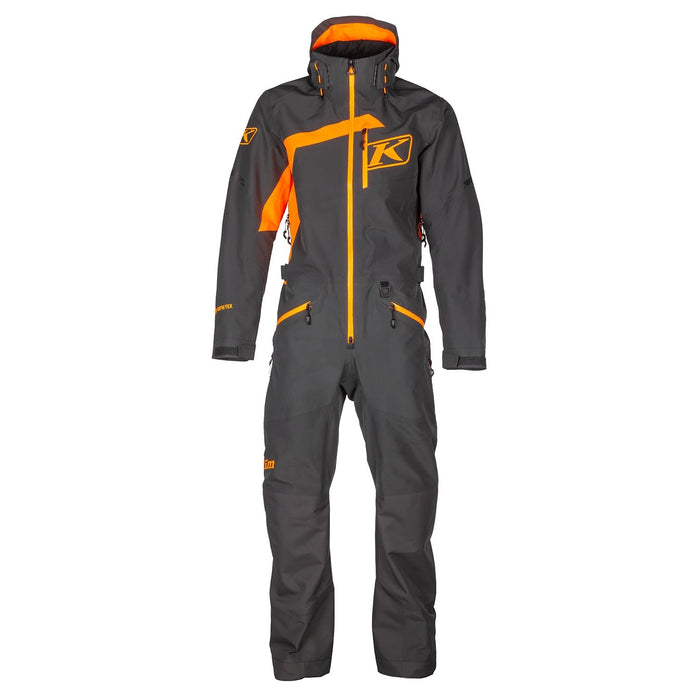 Klim Mens Ripsa One-Piece - Non-Current - Asphalt - Strike Orange, front view