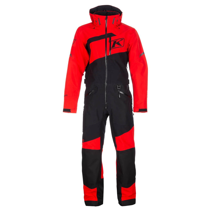 Klim Mens Ripsa One-Piece - Non-Current - Black - Fiery Red, front view