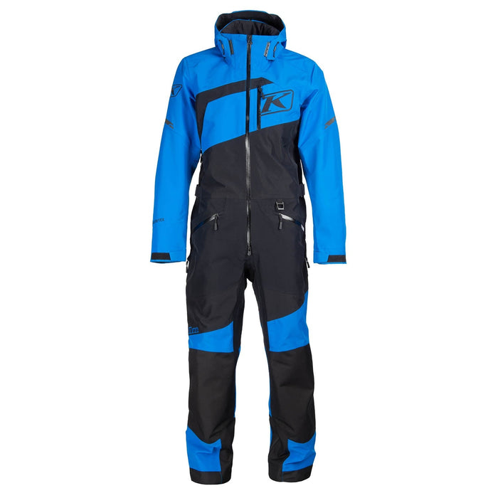 Klim Mens Ripsa One-Piece - Electric Blue Lemonade - Black, front view