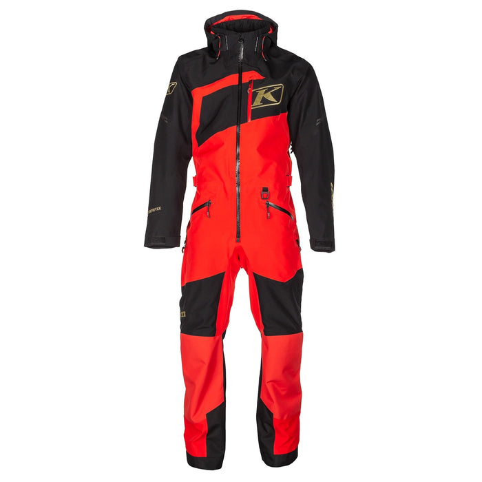 Klim Mens Ripsa One-Piece - Non-Current - Fiery Red - Black, front view