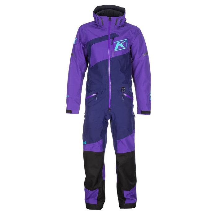 Klim Mens Ripsa One-Piece - Non-Current - Heliotrope - Scuba Blue, front view