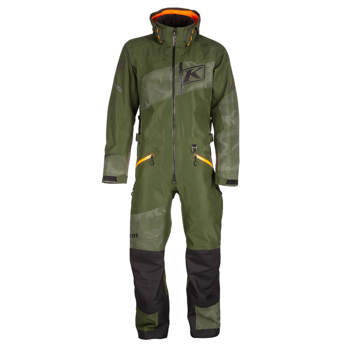 Klim Mens Ripsa One-Piece - Non-Current - Kombu Green - Black, front view