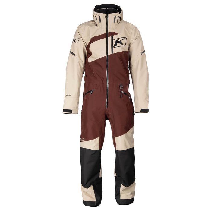 Klim Mens Ripsa One-Piece - Montana Tan - Bitter Chocolate, front view