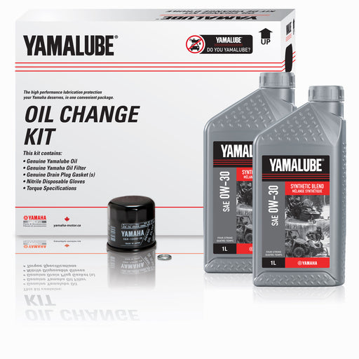 Yamalube 0W-30 Snowmobile Synthetic Blend Oil Change Kit (4L)