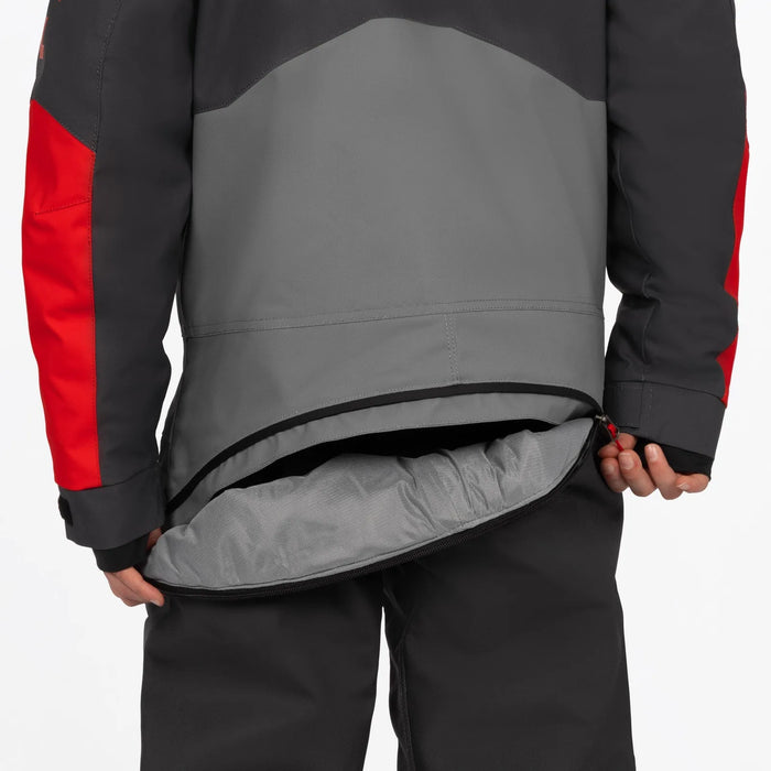 FXR Youth Vertical Monosuit - Ti/Asphalt/Red, view 10