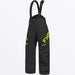 FXR Youth Clutch Pant 2027 - Black/HiVis, front view