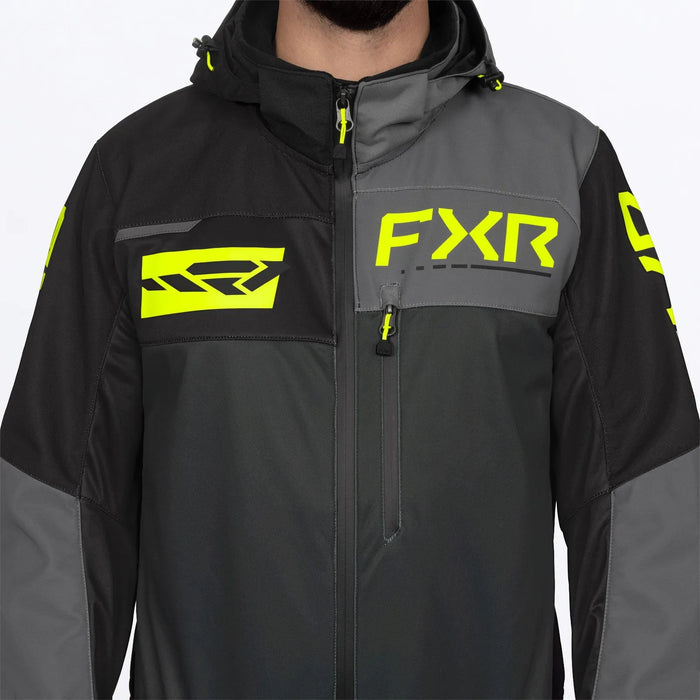FXR Mens Revo Lite Monosuit - Asphalt/Ti/HiVis, view 3