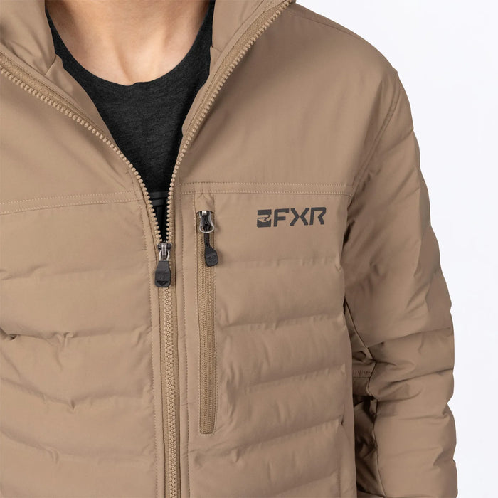 FXR Mens Podium Windproof Quilted Jacket - Canvas/Black, view 6