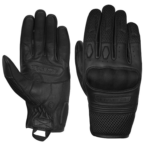 Helgrade Mens Hendrix Leather/Mesh Gloves - Black