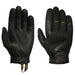 Helgrade Mens Beckford Leather and Mesh Gloves - Black