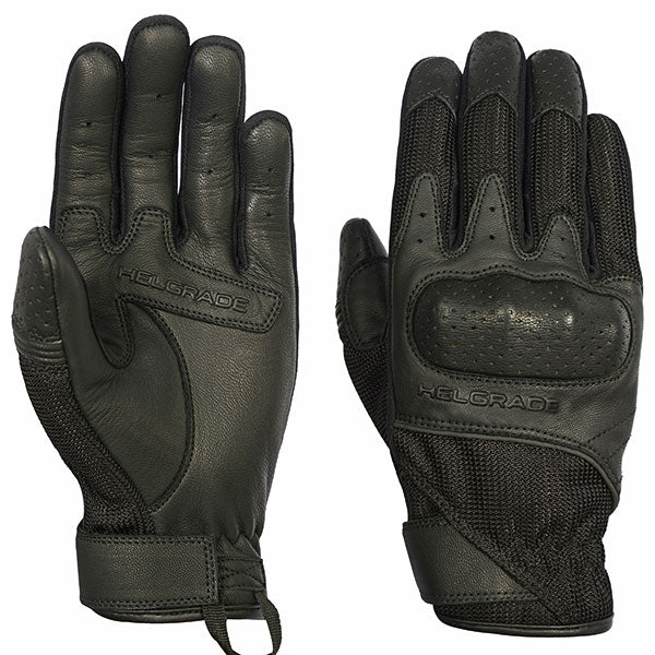 Helgrade Womens Wilde Leather and Mesh Gloves - Black