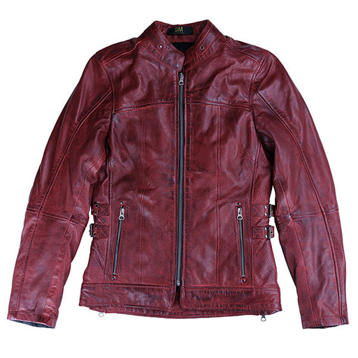 Helgrade Womens Bergen Leather Jacket - Ox Blood