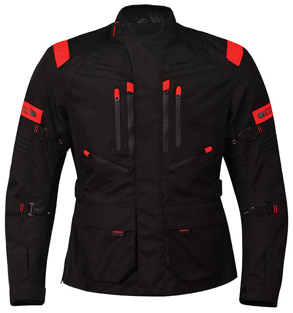 Teknic Mens Expedition Waterproof Textile Jacket - Red/Black