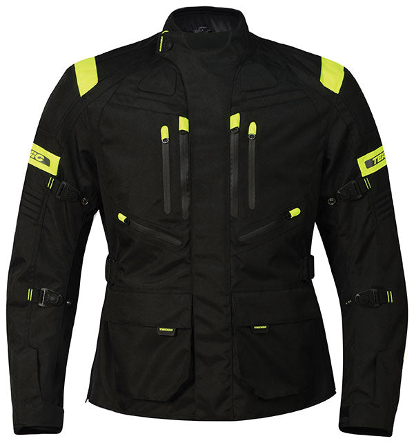 Teknic Mens Expedition Waterproof Textile Jacket - High-Visibility/Black