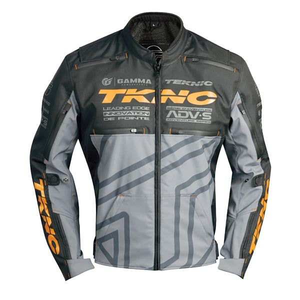 Teknic Mens Traverse Waterproof Textile Jacket - Orange/Grey/Black