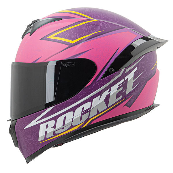 Joe Rocket RKT 100 Series Elevation Helmet - Yellow/Purple/Pink