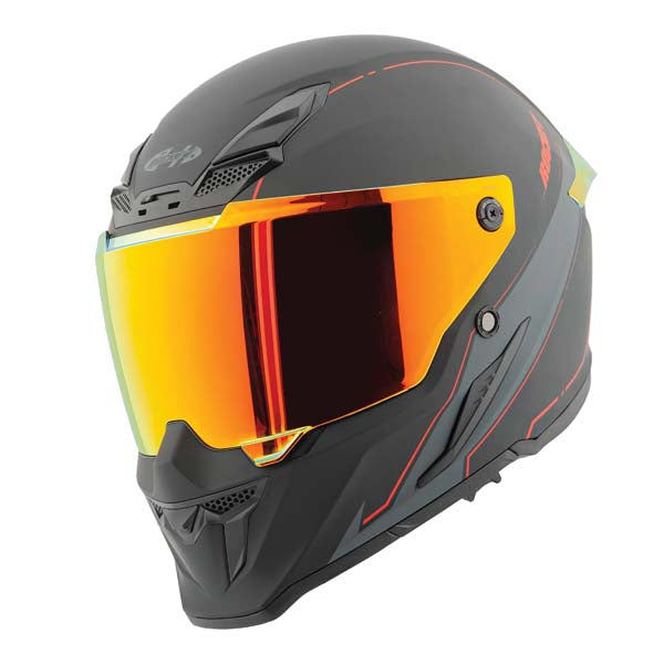 Joe Rocket RKT 240-SERIES Solar Flare Full Face Helmet - Black/Red