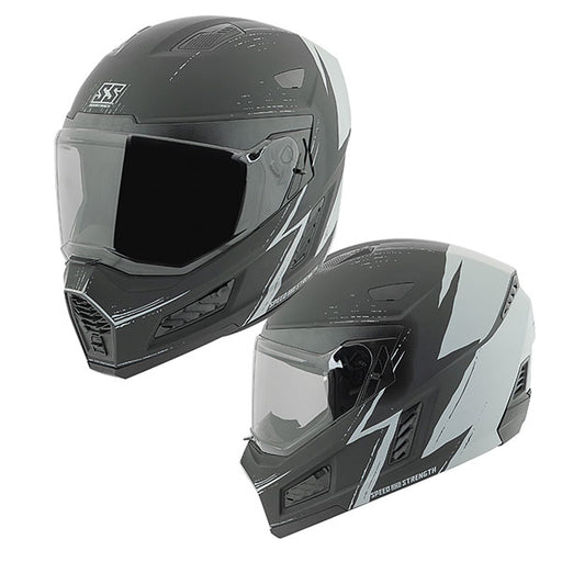 Speed & Strength SS1550 Off the Chain Full Face Helmet - Matte Black/Grey