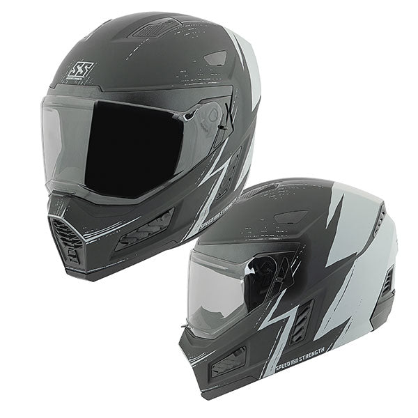 Speed & Strength SS1550 Off the Chain Full Face Helmet - Matte Black/Grey