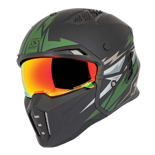 Speed & Strength SS2450 Trial by Fire Streetfighter Helmet - Olive/Grey