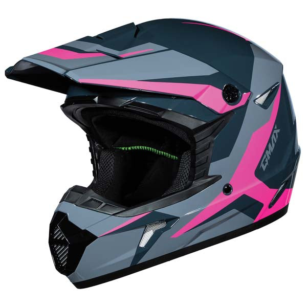 GMAX MX46 Cyclus MX Helmet - Grey/Pink
