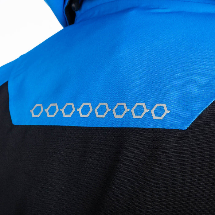 Klim Mens Kompound Hybrid Jacket - Black - Electric Blue Lemonade, view 6