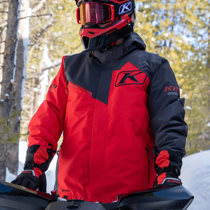 Klim Mens Kompound Hybrid Jacket - Non-Current - High Risk Red - Asphalt, view 8